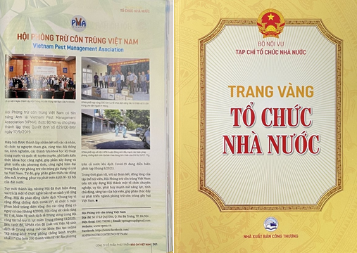 Hội phòng trừ côn trùng Việt Nam vinh dự có mặt trong cuốn sách “Trang vàng tổ chức nhà nước”